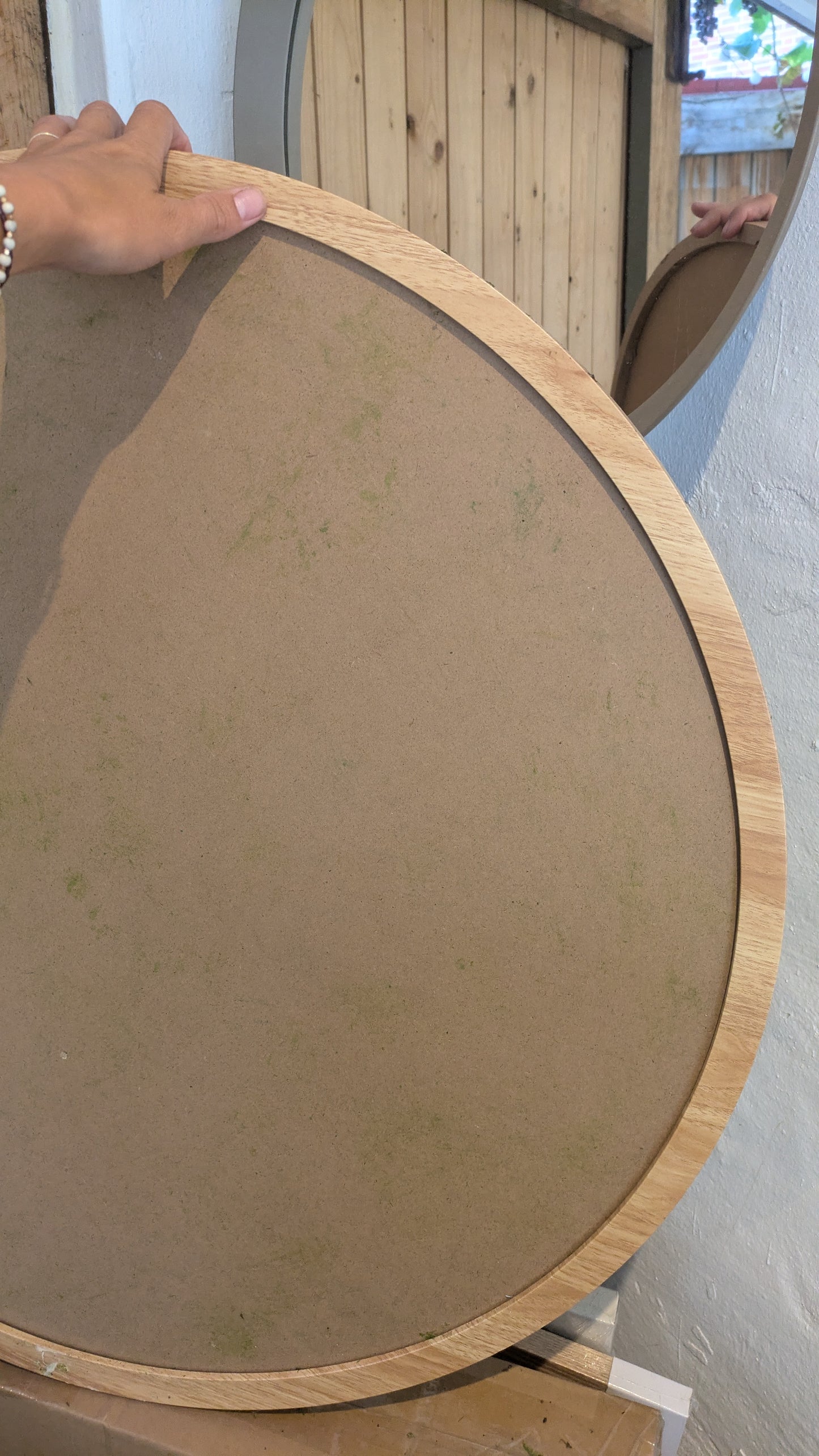 1x runder Rahmen: 70cm ⌀ natur
