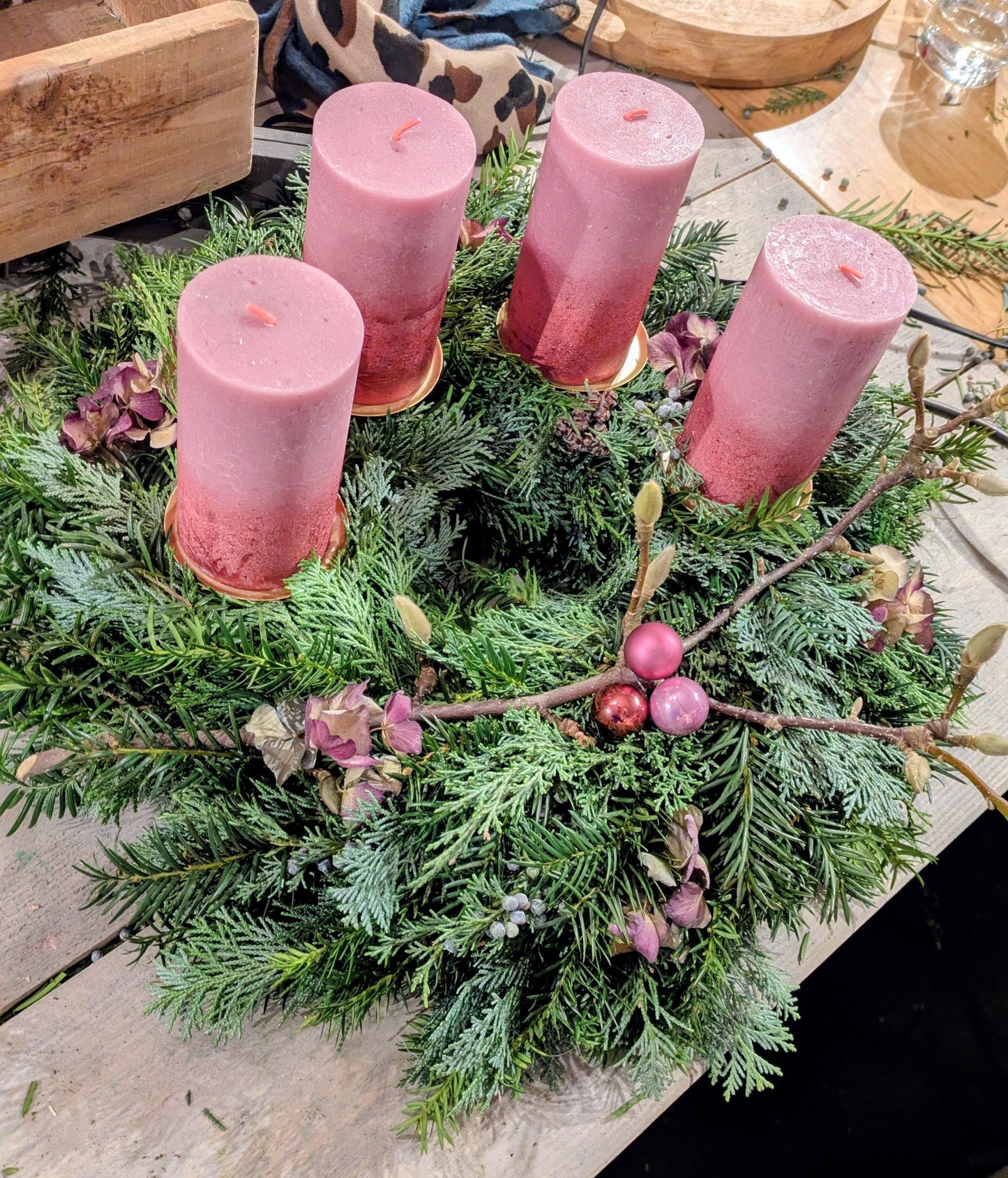 Adventskranz binden